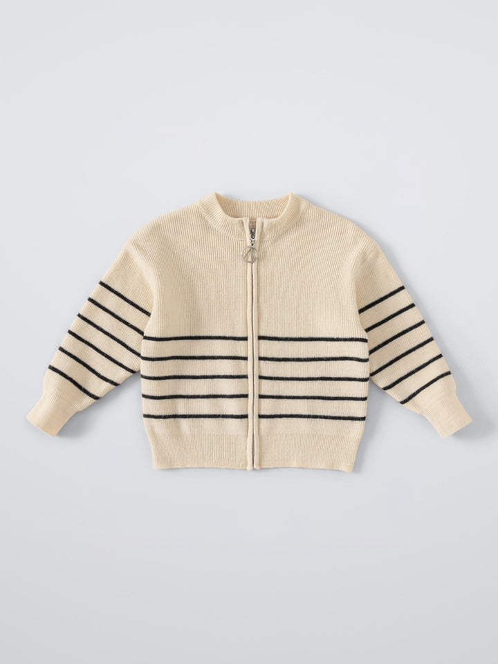 سترة مخططة بسحاب