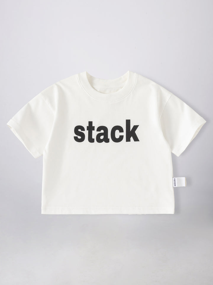 تيشيرتات أطفال بألوان مميزة مع طبعة "stack"