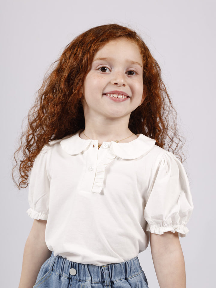GIRLS LANTERN SHORT SLEEVE POLO SHIRT