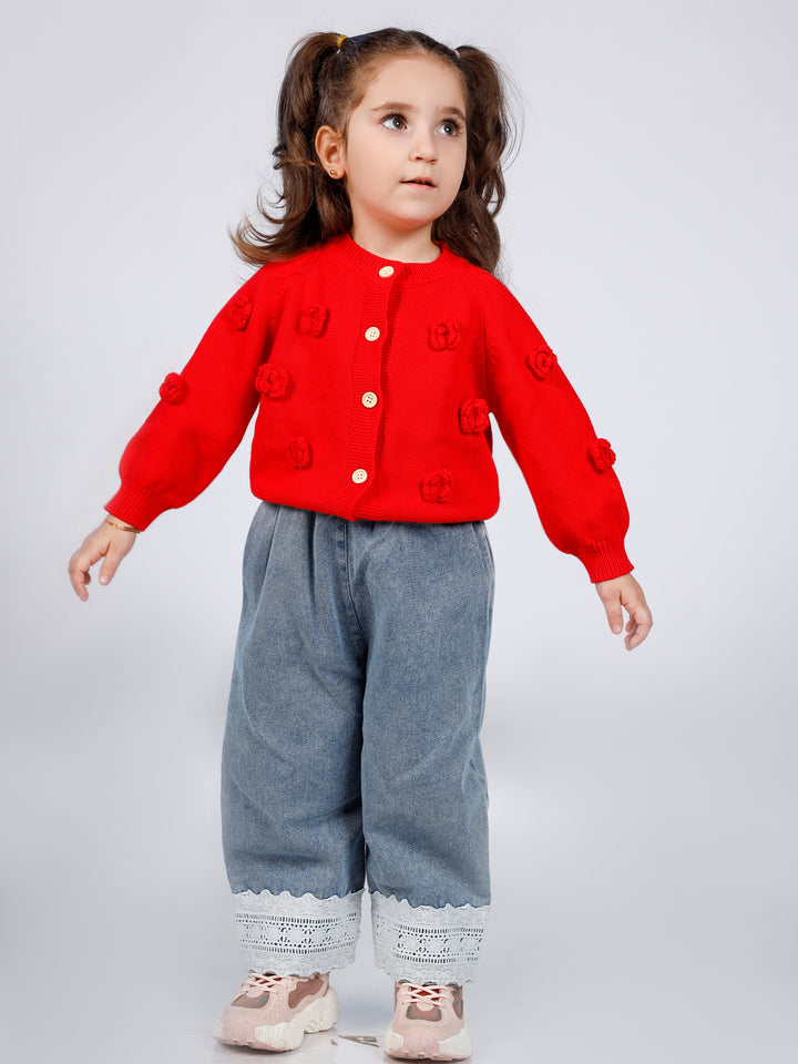 سترة بناتي محبوكة 