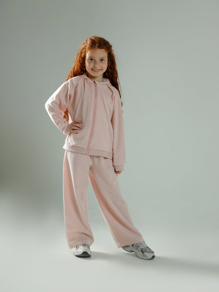 طقم هودي بسحاب وبنطال 