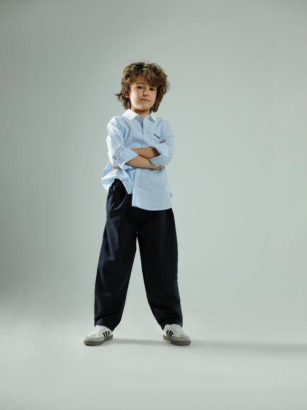 STRIPED SHIRT & TROUSERS SET