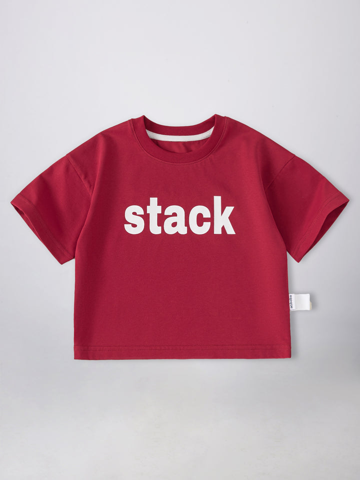 تيشيرتات أطفال بألوان مميزة مع طبعة "stack"