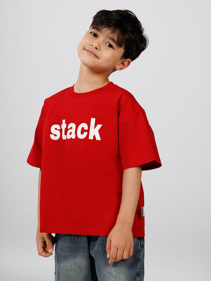 تيشيرتات أطفال بألوان مميزة مع طبعة "stack"