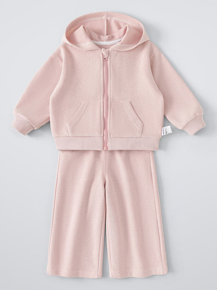 طقم هودي بسحاب وبنطال 